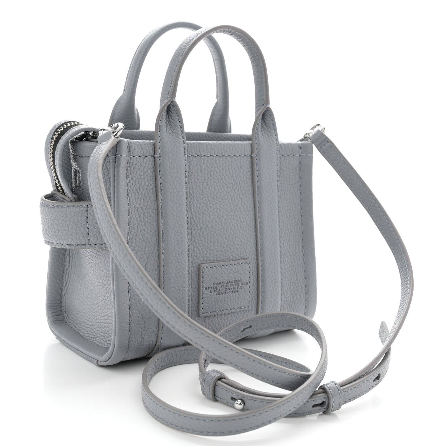 Grained Calfskin Mini The Tote Bag Grey
