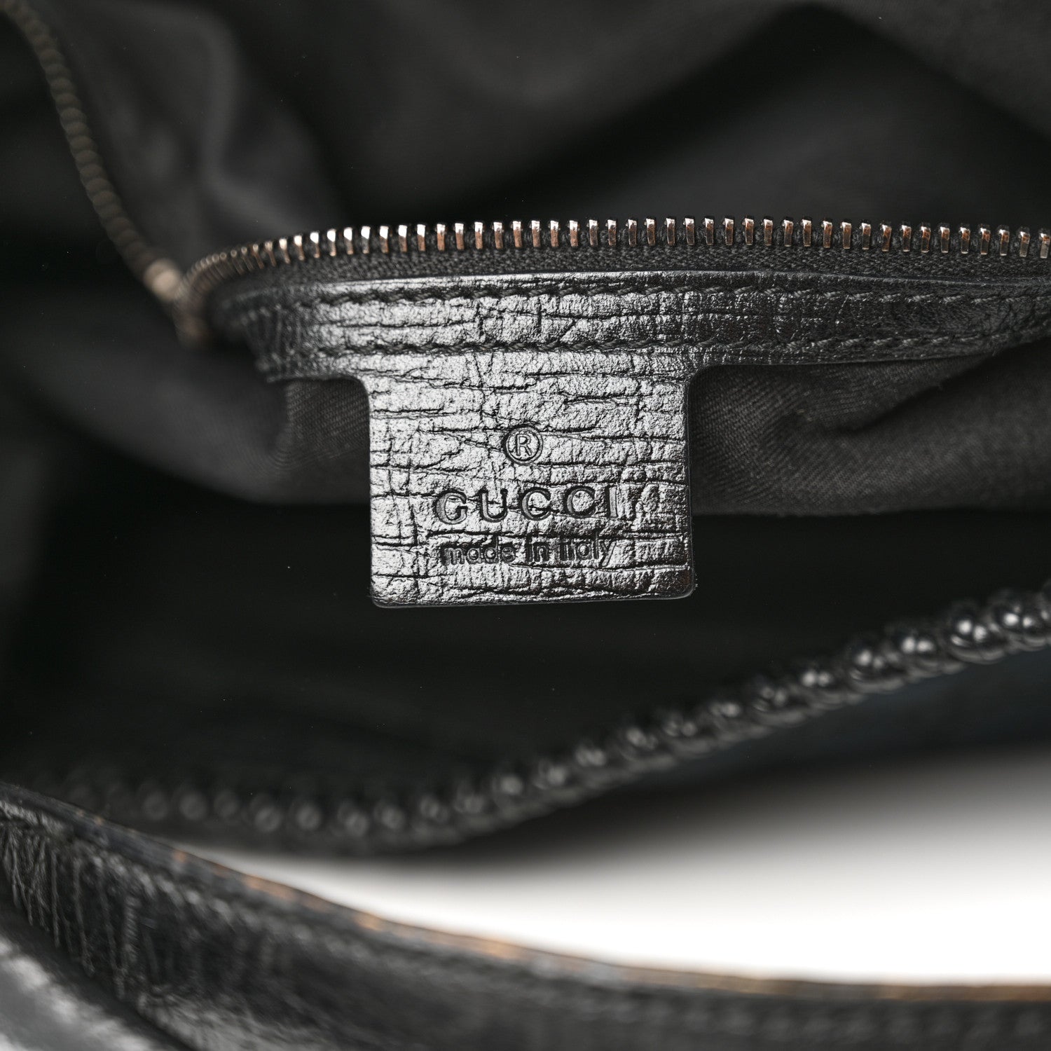 Gucci Monogram Large Horsebit Chain Hobo Black 6 of 15