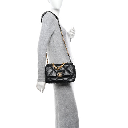 Chanel Goatskin Quilted Medium Chanel 19 Flap Black 2 of 10