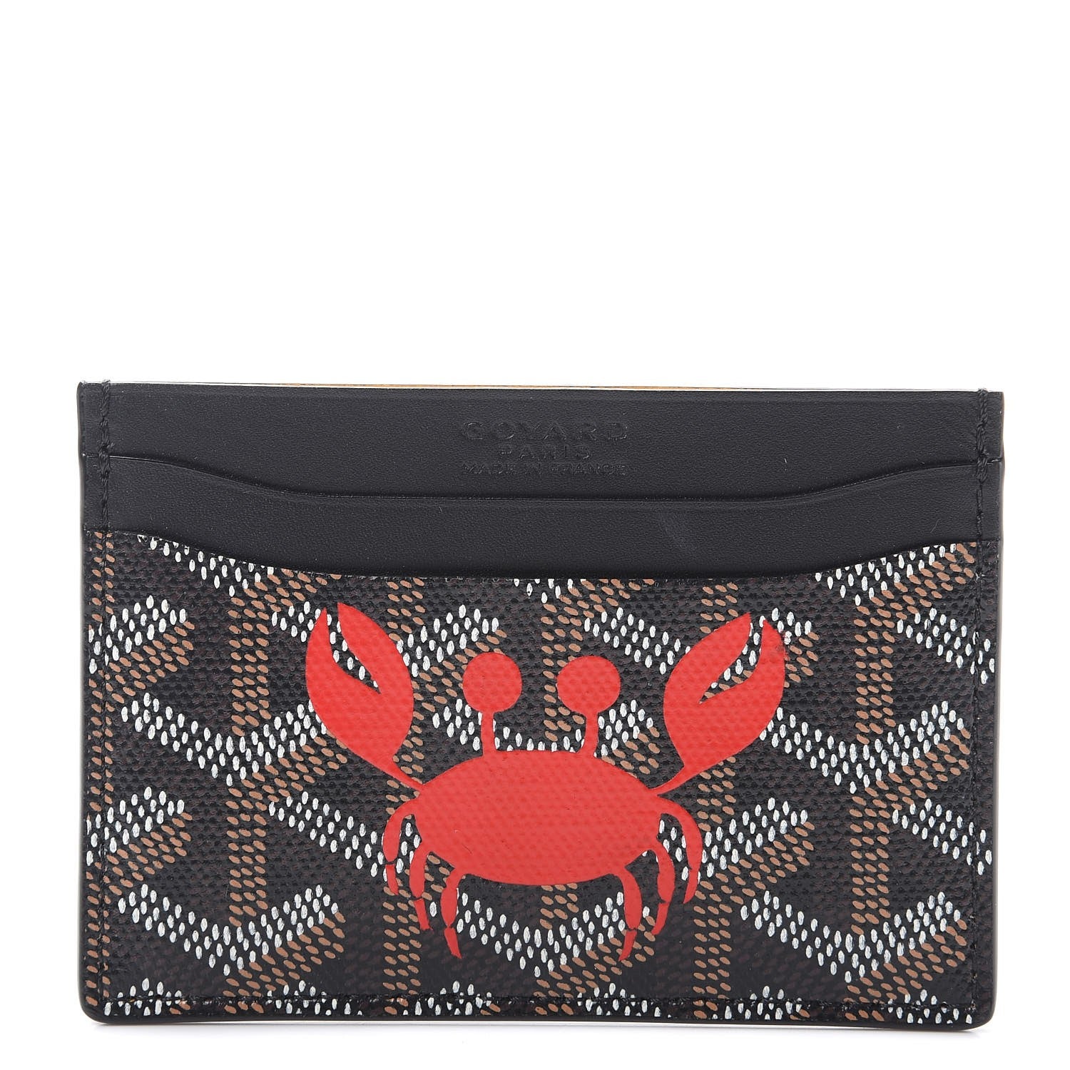 Goyard Goyardine Crab Painted Saint Sulpice Card Holder Black 1 of 7