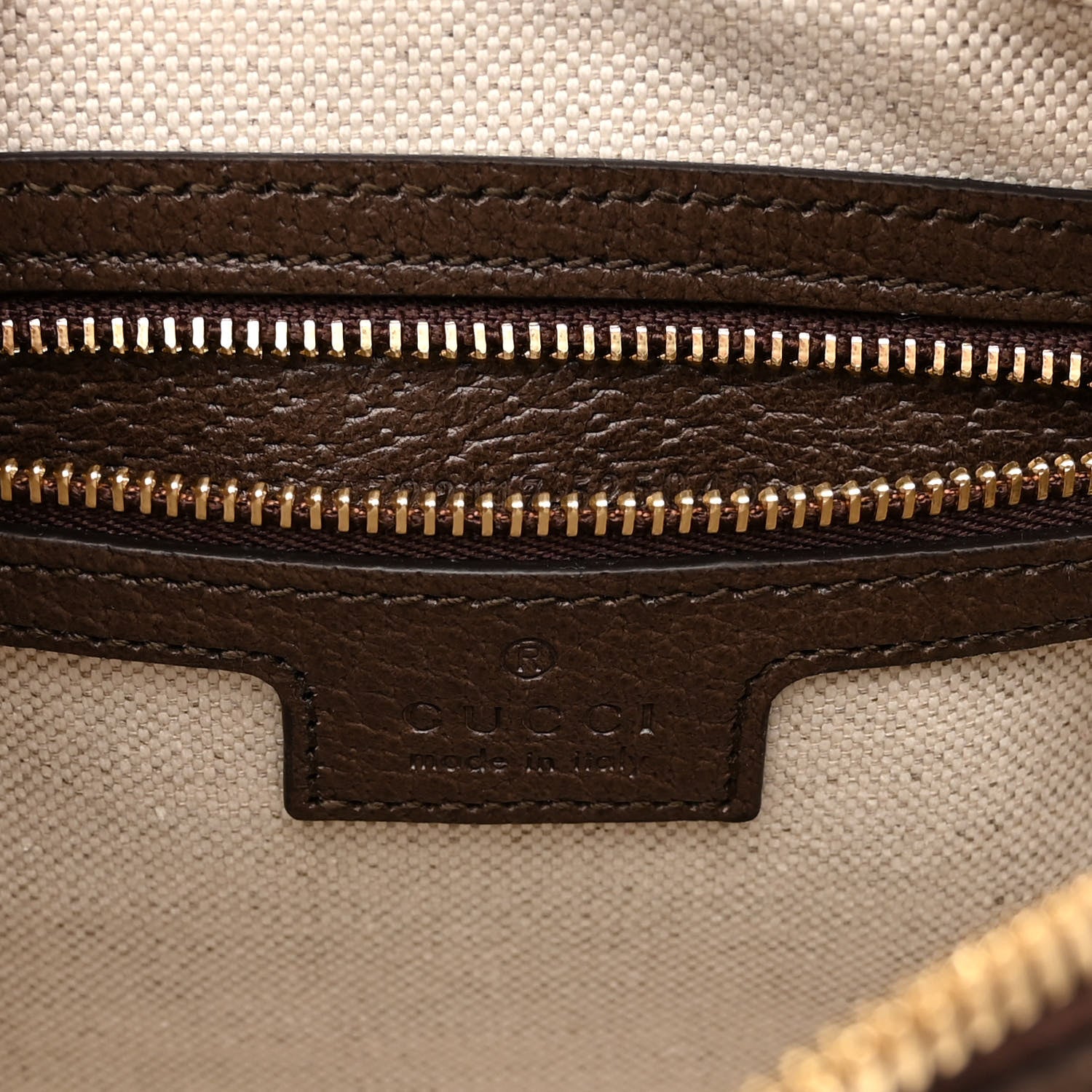 Gucci GG Supreme Monogram Textured Dollar Calfskin Web Studded Mini Ophidia Flap Shoulder Bag Beige Ebony New Acero 6 of 9