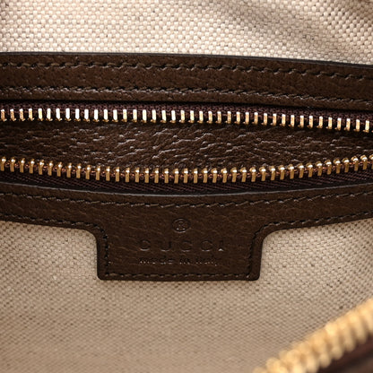 Gucci GG Supreme Monogram Textured Dollar Calfskin Web Studded Mini Ophidia Flap Shoulder Bag Beige Ebony New Acero 6 of 9