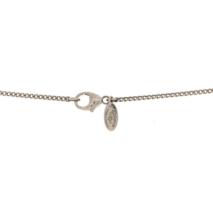 Chanel Crystal Large CC Necklace Silver 4 of 4