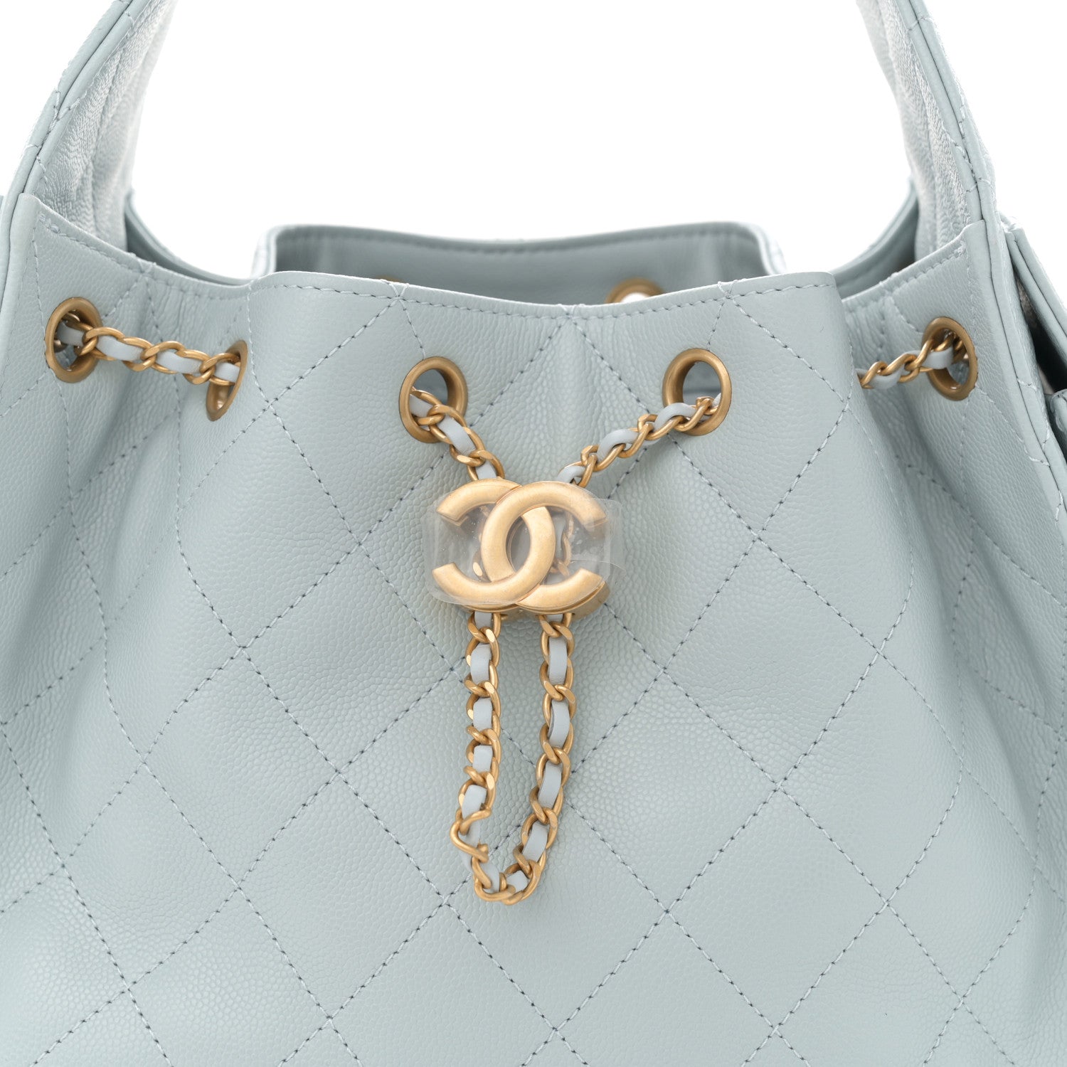 Chanel Caviar Quilted Small Chanel 25 Handbag Light Blue 8 of 10