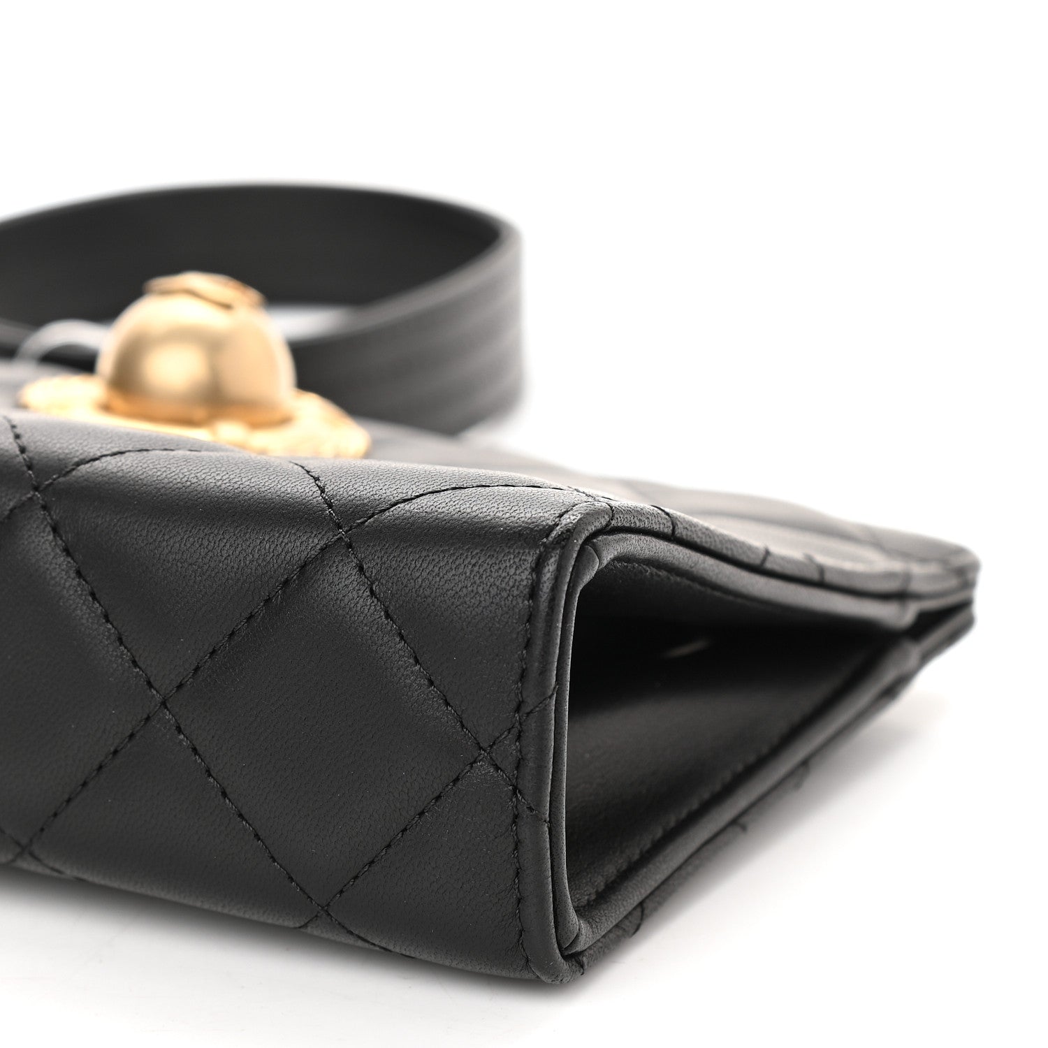 Chanel Lambskin Quilted Evening By The Sea Clutch Black 9 of 10