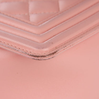 Chanel Lambskin Quilted New Medium Boy Flap Light Pink 11 of 12