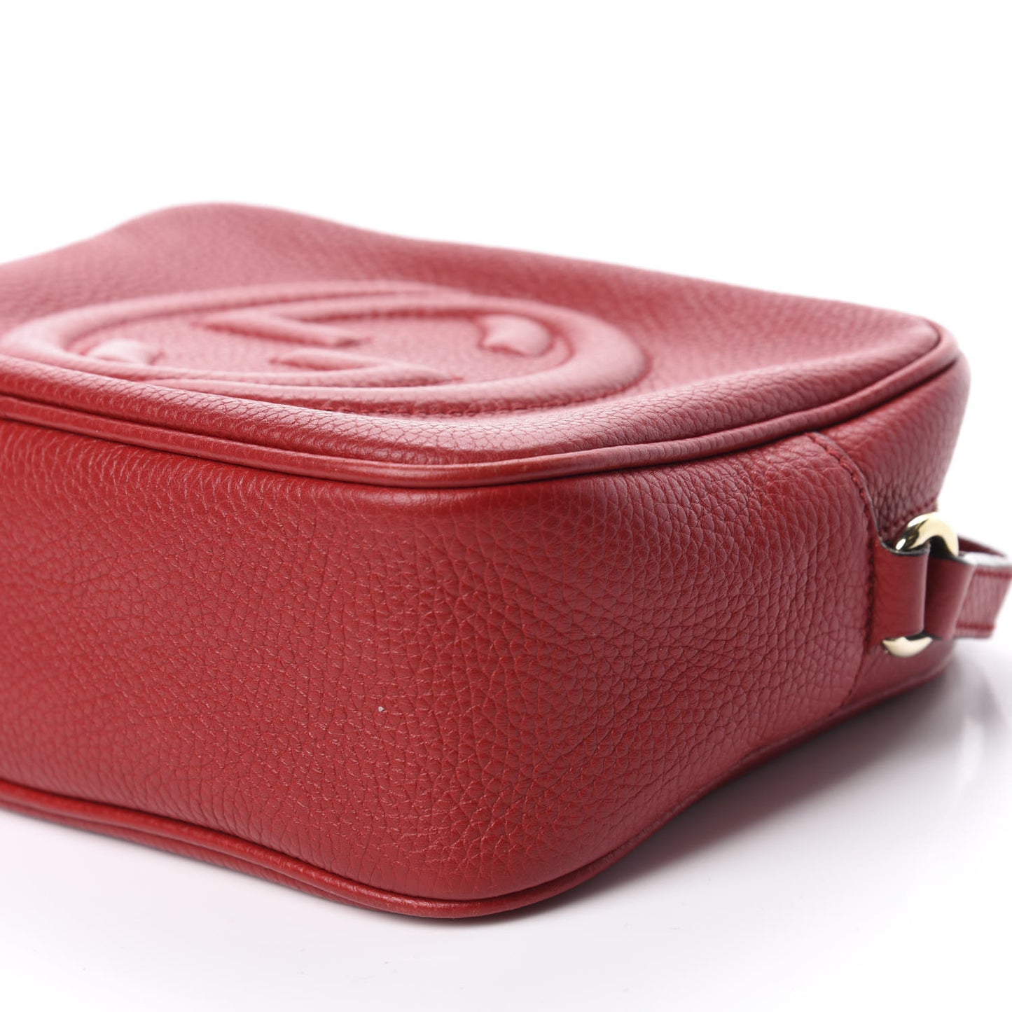 Pebbled Calfskin Small Soho Disco Bag Tabasco Red