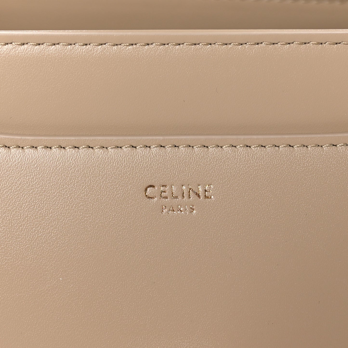 Satinated Calfskin Small 16 Top Handle Bag Beige