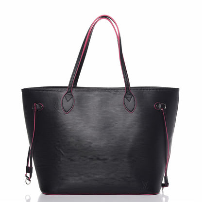 Louis Vuitton Epi Neverfull MM Black Hot Pink 3 of 13