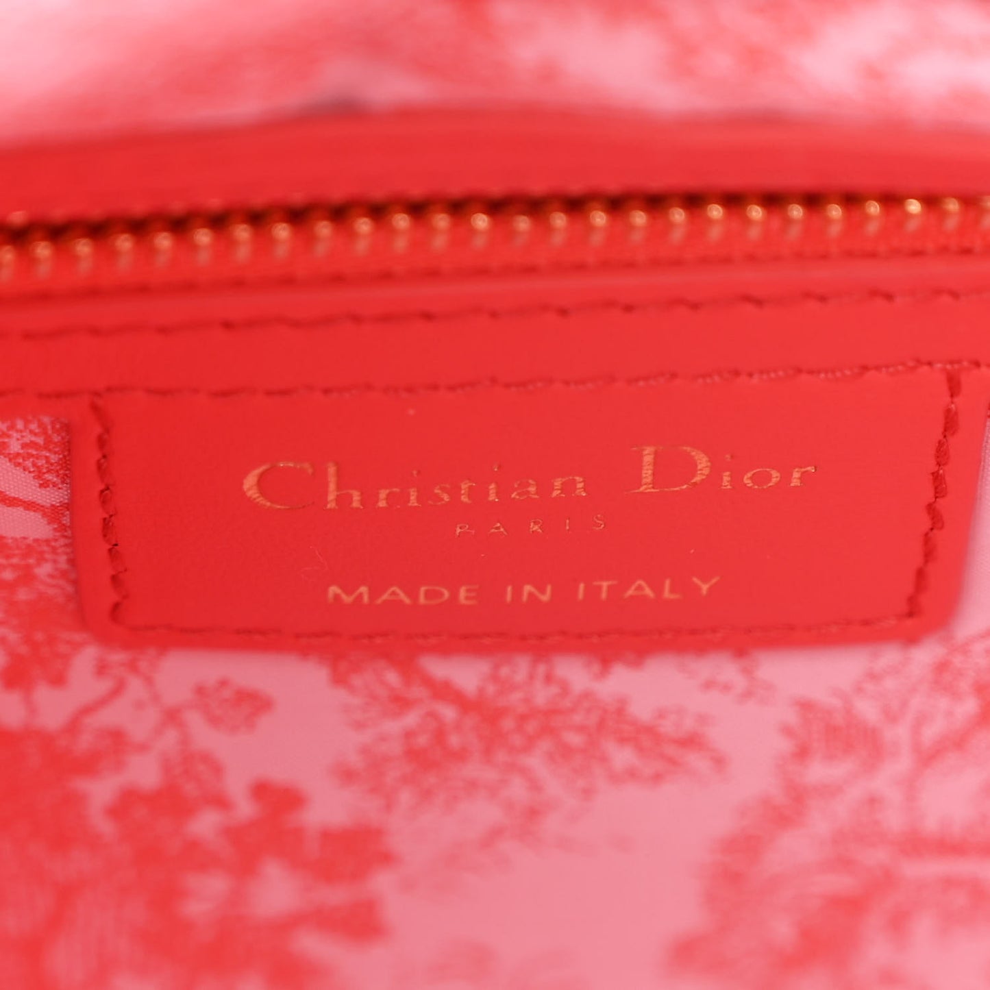Wicker Oblique Medium Lady Dior Bag Coral