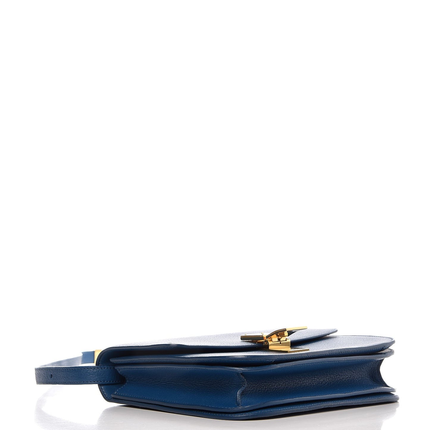 Goatskin Medium Classic Box Flap Bag Sea