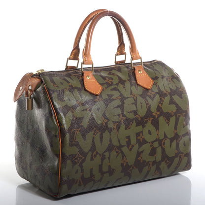 Louis Vuitton Monogram Graffiti Speedy 30 Kaki 3 of 7