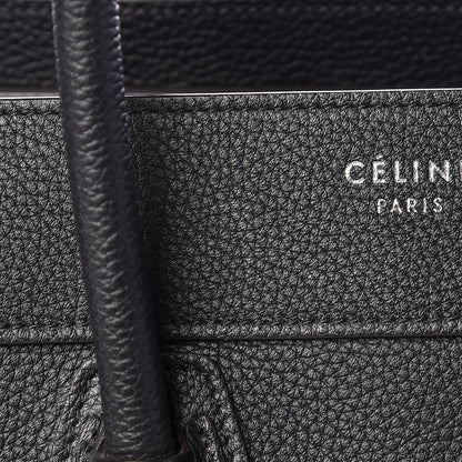 Celine Drummed Calfskin Micro Luggage Black 13 of 15