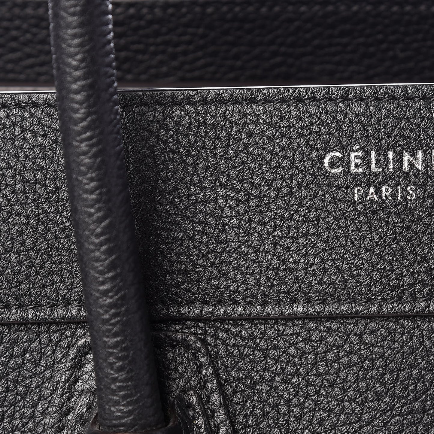 Drummed Calfskin Micro Luggage Black