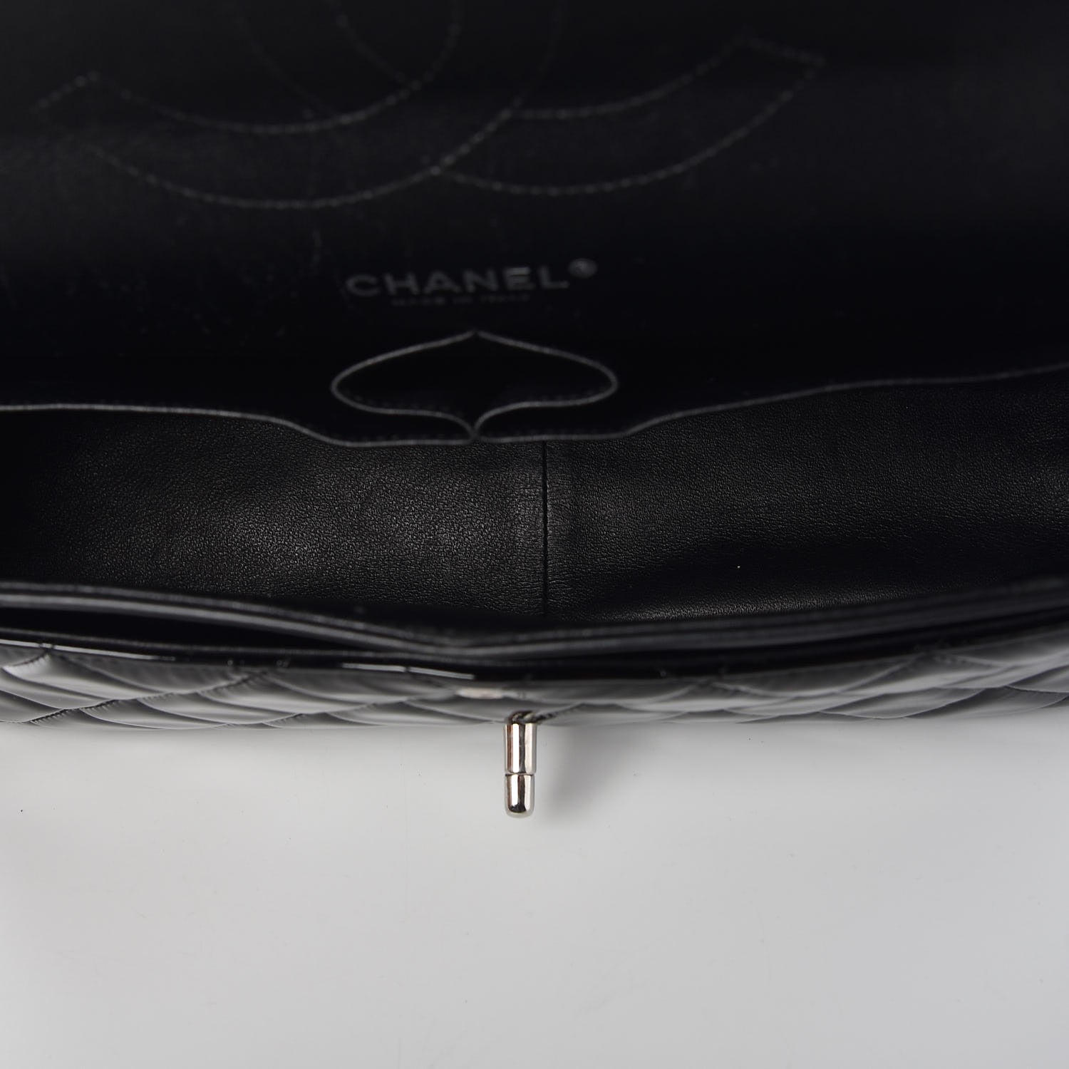 Chanel Patent Quilted Jumbo Double Flap Black 6 of 15