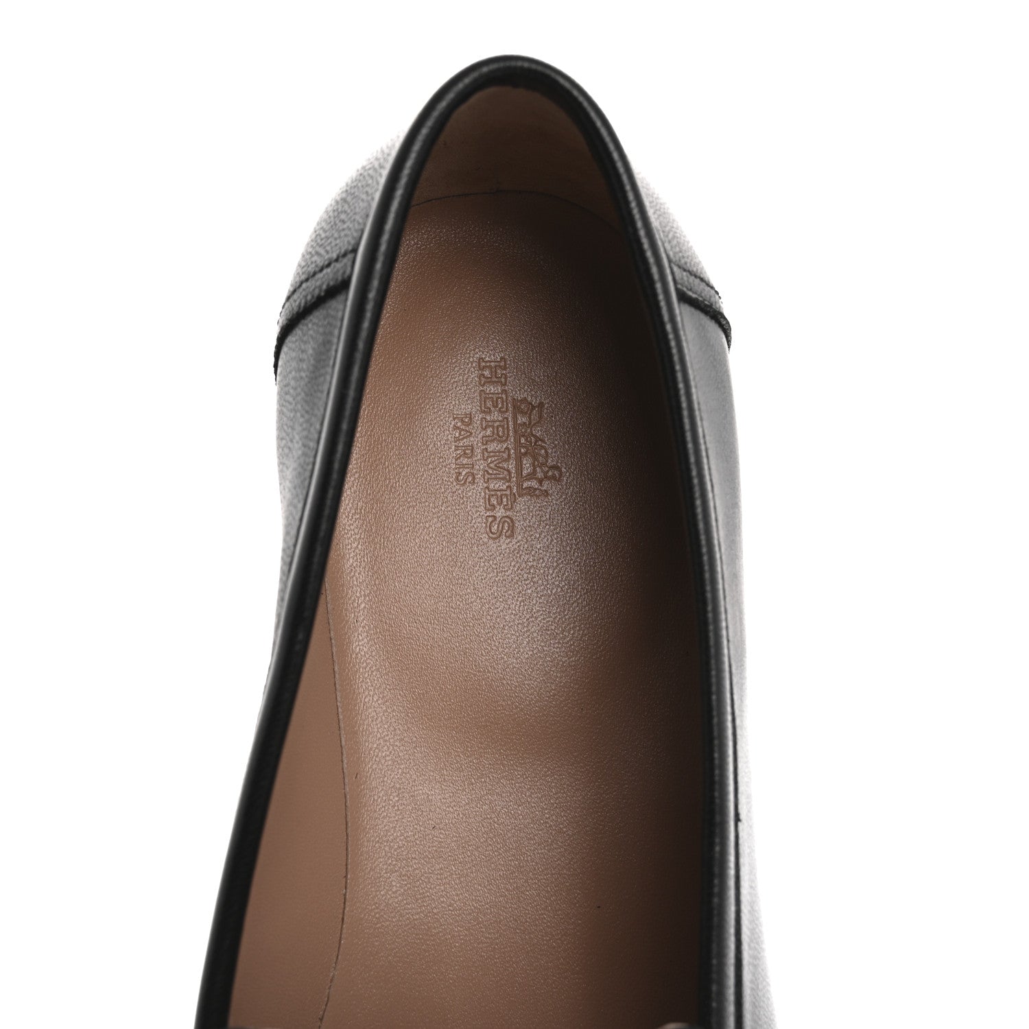 Hermes Goatskin Womens Paris Loafers 41 Black 8 of 10