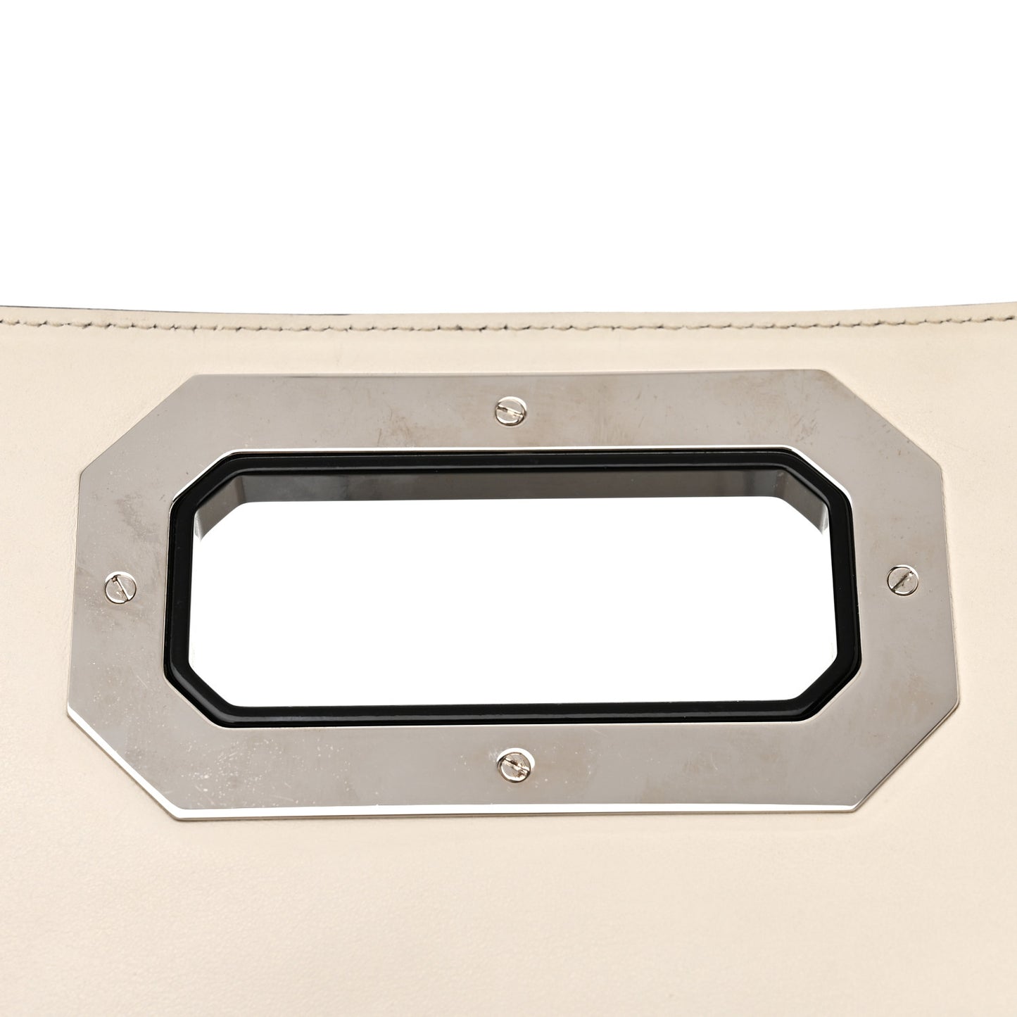 City Calf Plex Ribbon Bag White Black