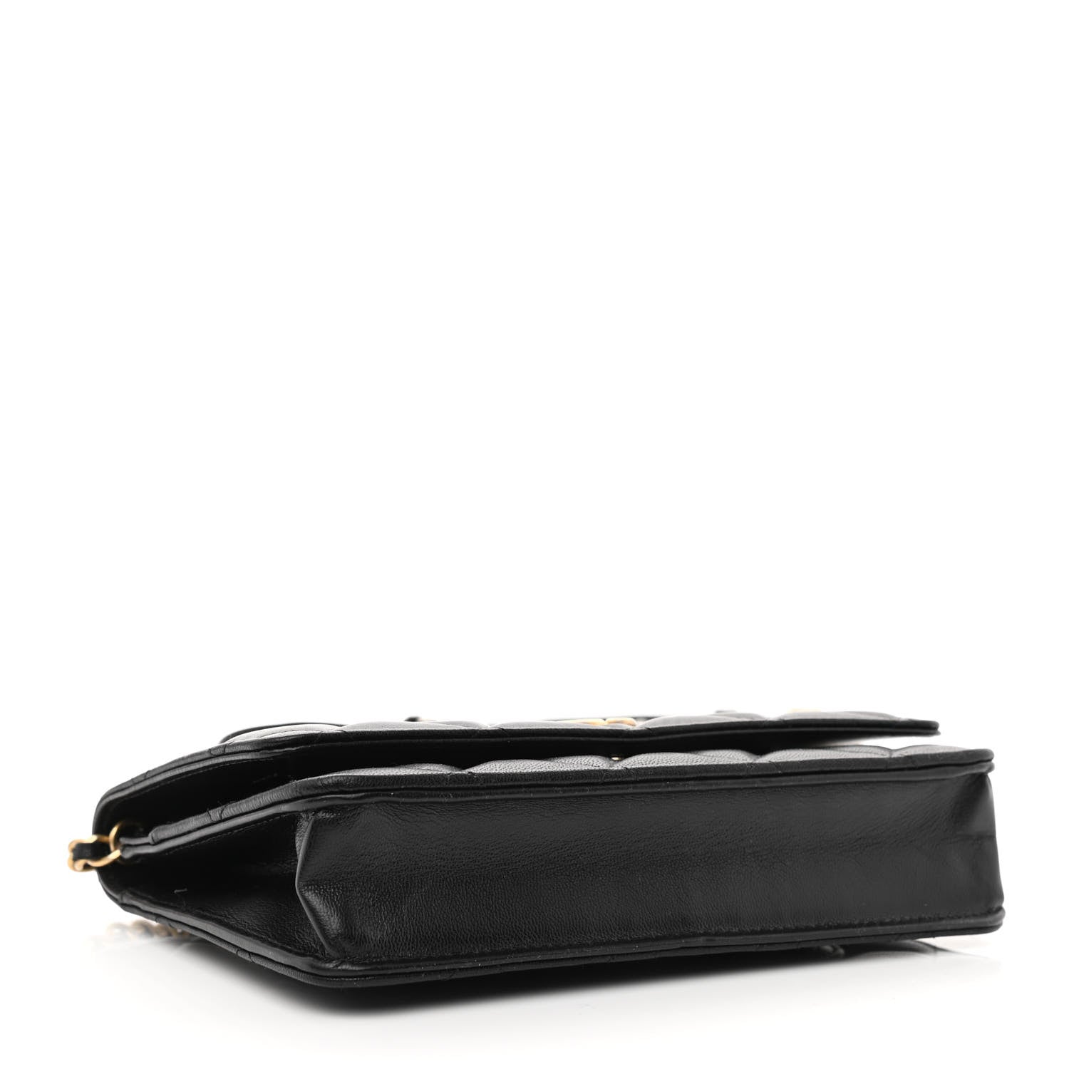 Chanel Goatskin Quilted Quilted Like A Wallet Wallet On Chain WOC Black 4 of 12