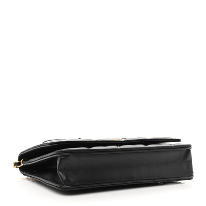 Chanel Goatskin Quilted Quilted Like A Wallet Wallet On Chain WOC Black 4 of 12