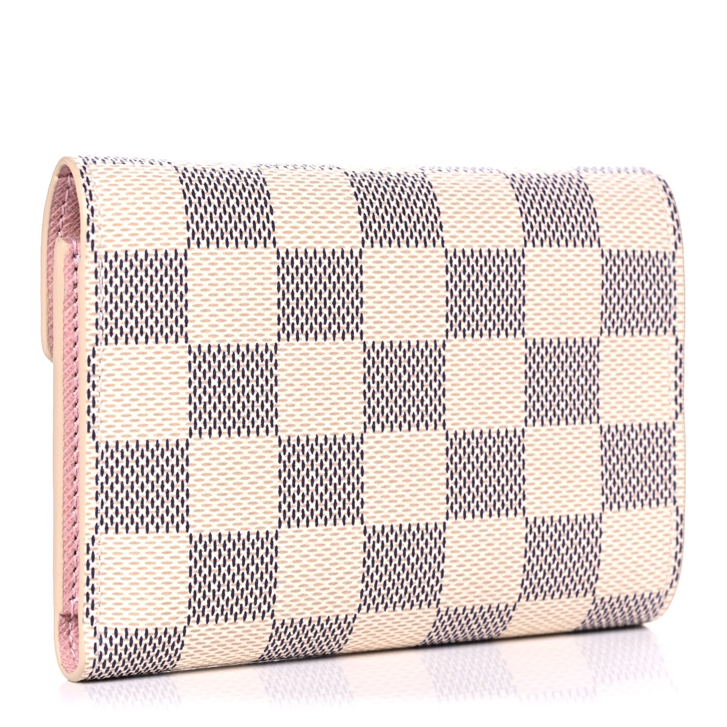Louis Vuitton Damier Azur Victorine Wallet Rose Ballerine 4 of 10