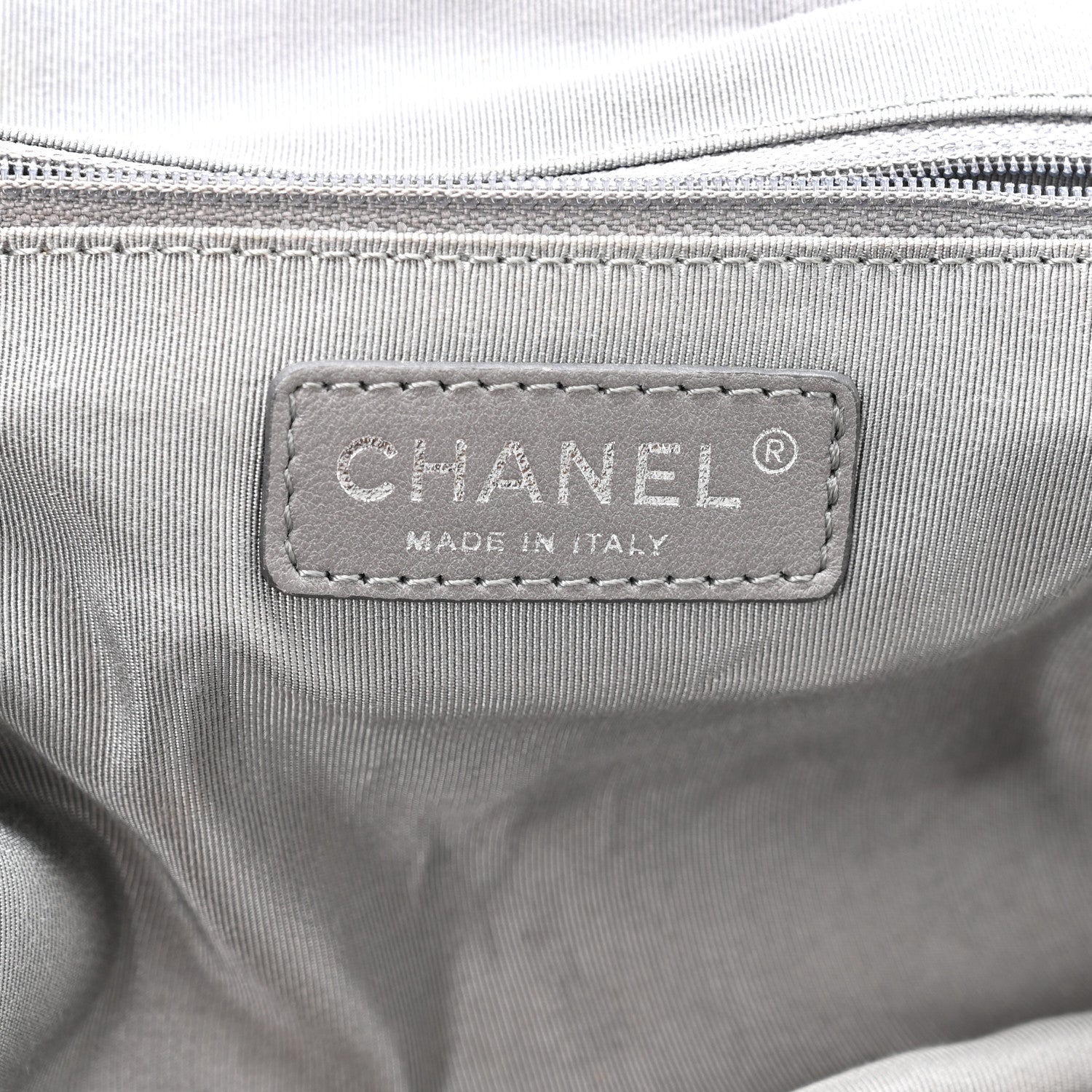Chanel Calfskin Ultra Stitch Bowler Grey 6 of 11