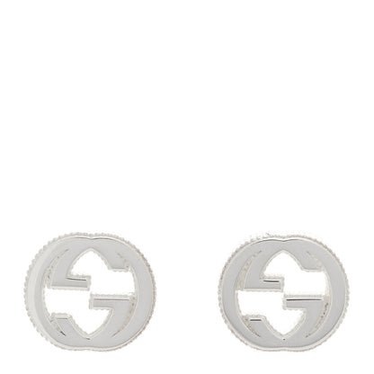 Gucci Sterling Silver Interlocking GG Stud Earrings 1 of 4