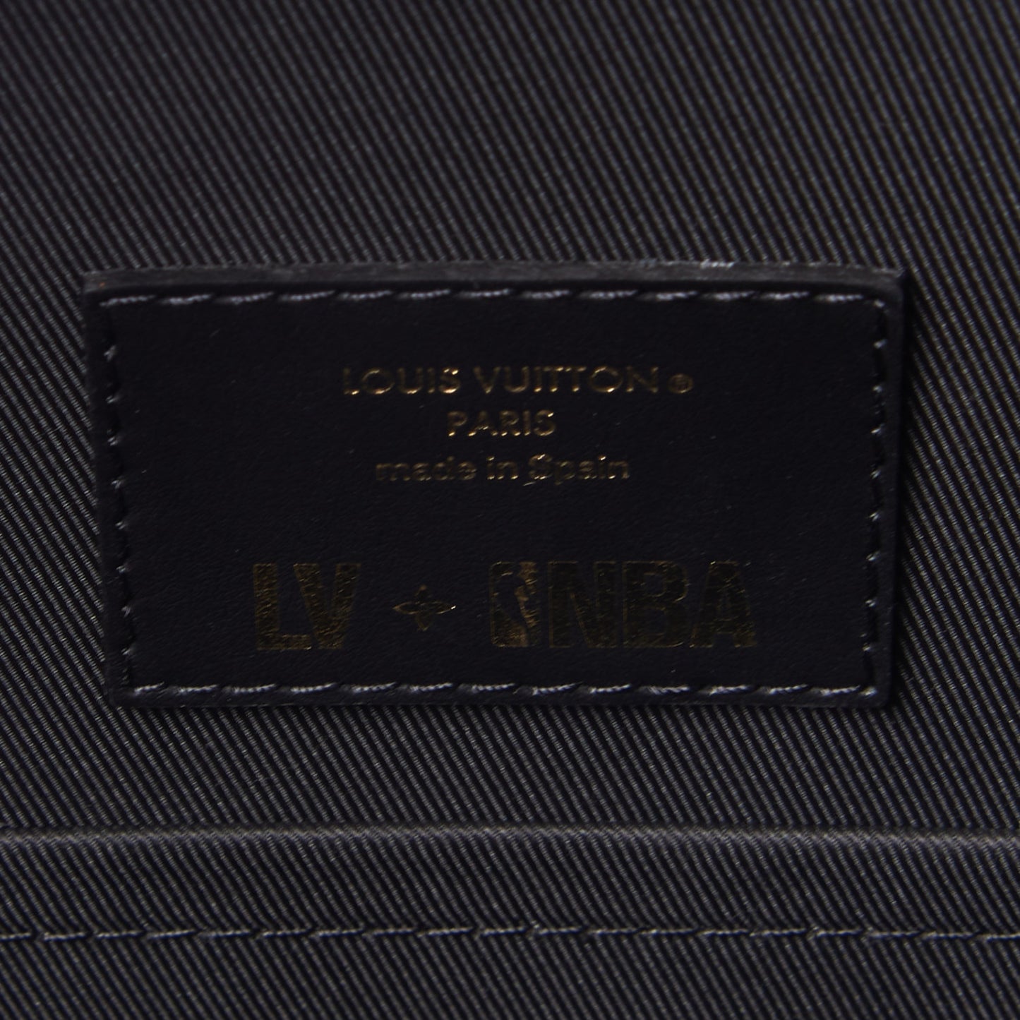 X NBA Grained Calfskin Monogram Basketball Backpack Black
