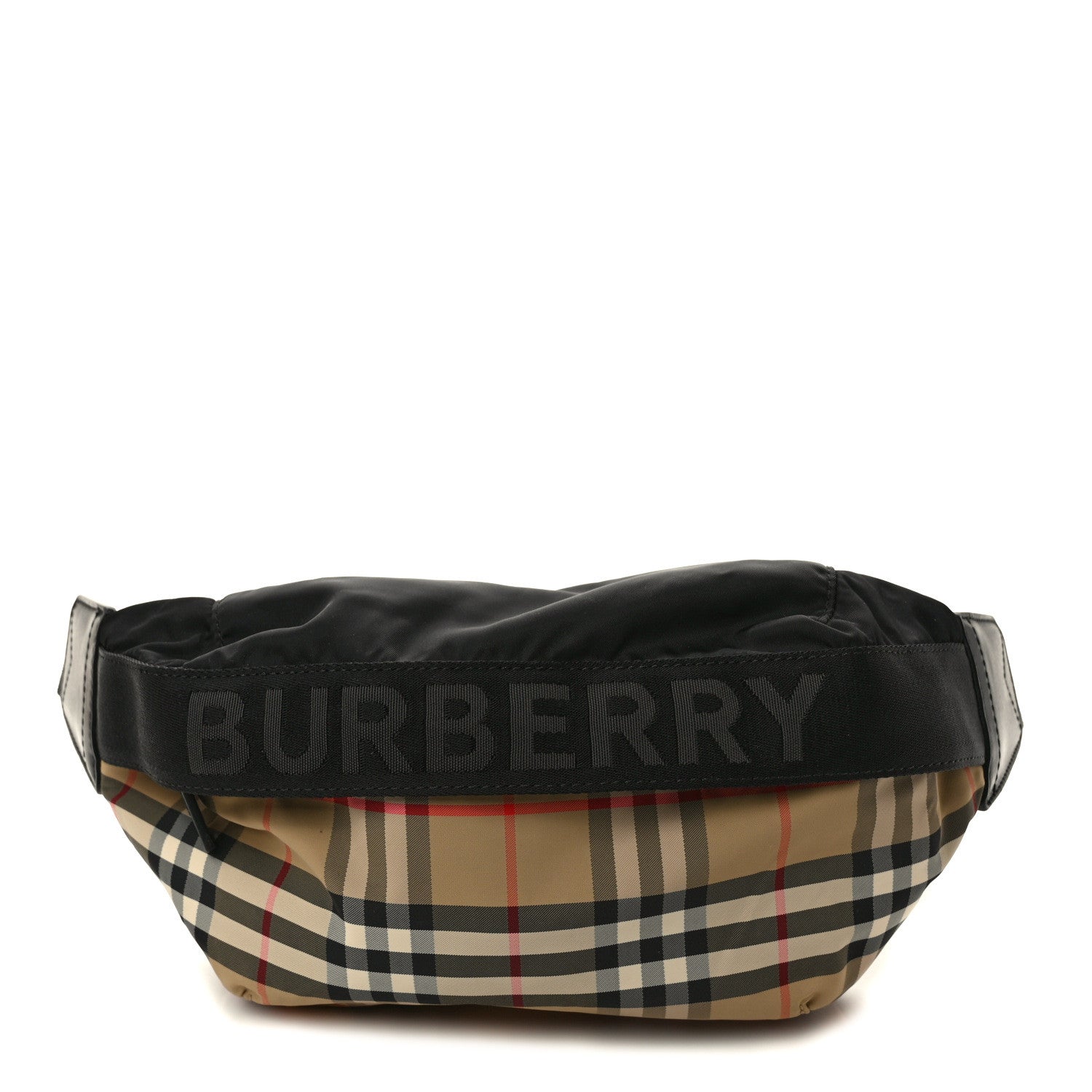 Burberry Nylon Vintage Check Sonny Bum Bag Archive Beige Black 1 of 8