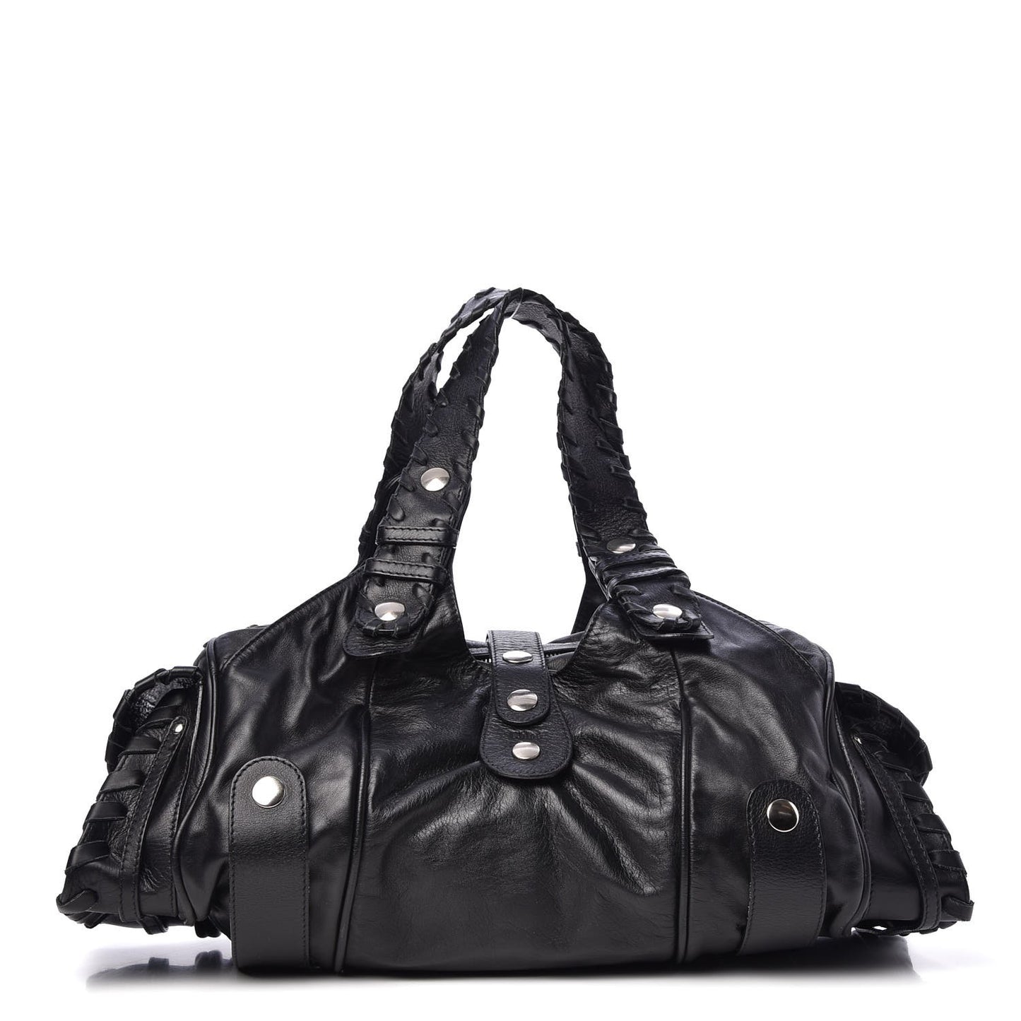 Calfskin Silverado Shoulder Bag Black