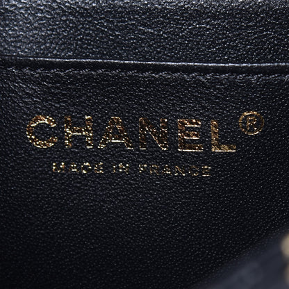 Chanel Calfskin Crocodile Embossed Graffiti 2.55 Mini Cocodile Reissue Flap Black Gold 6 of 10