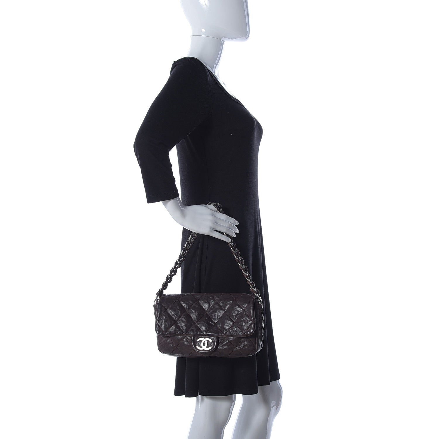 Chanel Calfskin Quilted Modern Chain Flap Brown 2 of 23
