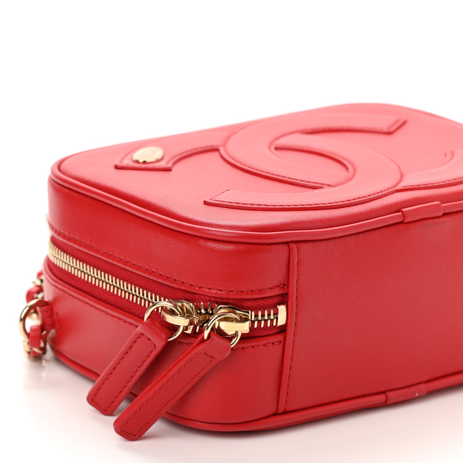 Chanel Lambskin CC Mania Camera Case Red 9 of 10