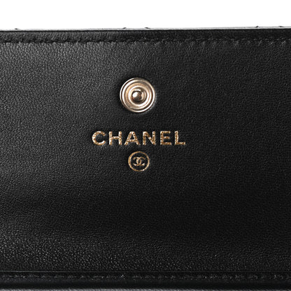 Chanel Lambskin Quilted My Chanel Lady Card Holder On Chain Black 8 of 16
