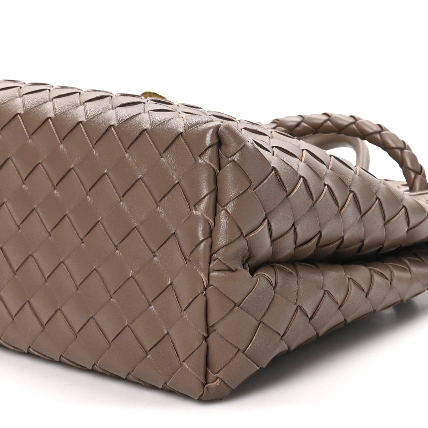 Bottega Veneta Nappa Intrecciato Medium Andiamo Shoulder Bag Taupe Grey 9 of 9
