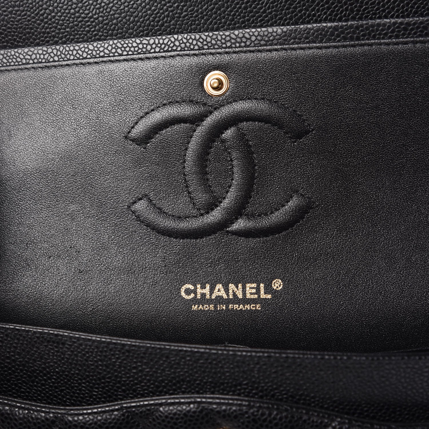 Chanel Caviar Quilted Medium Double Flap Black 16 of 22