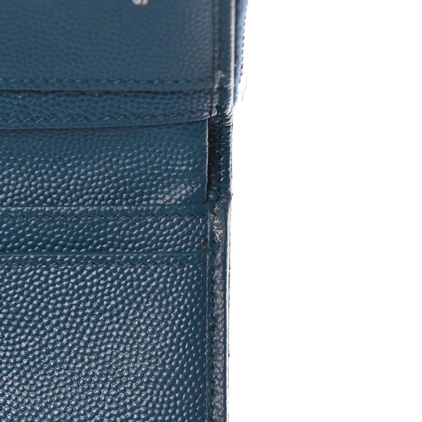 Grain De Poudre Matelasse Compact Zip Around Wallet Peacock Green