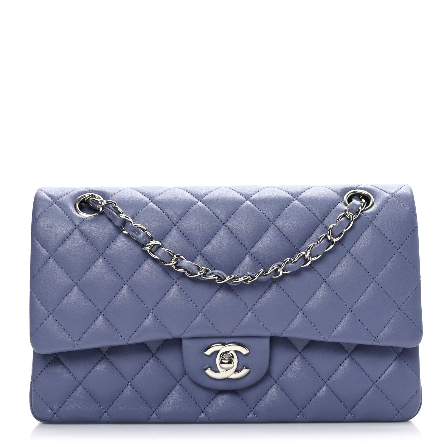 Chanel Lambskin Quilted Medium Double Flap Light Purple 1 of 9