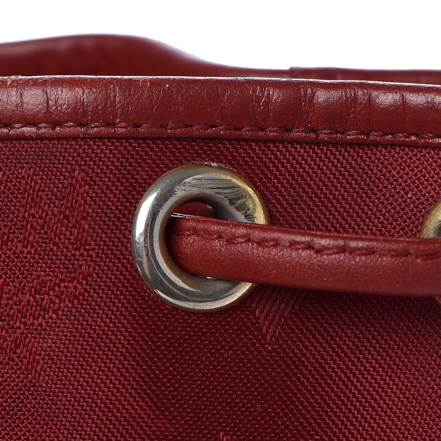 MCM Nylon Monogram Bucket Shoulder Bag Red 11 of 17