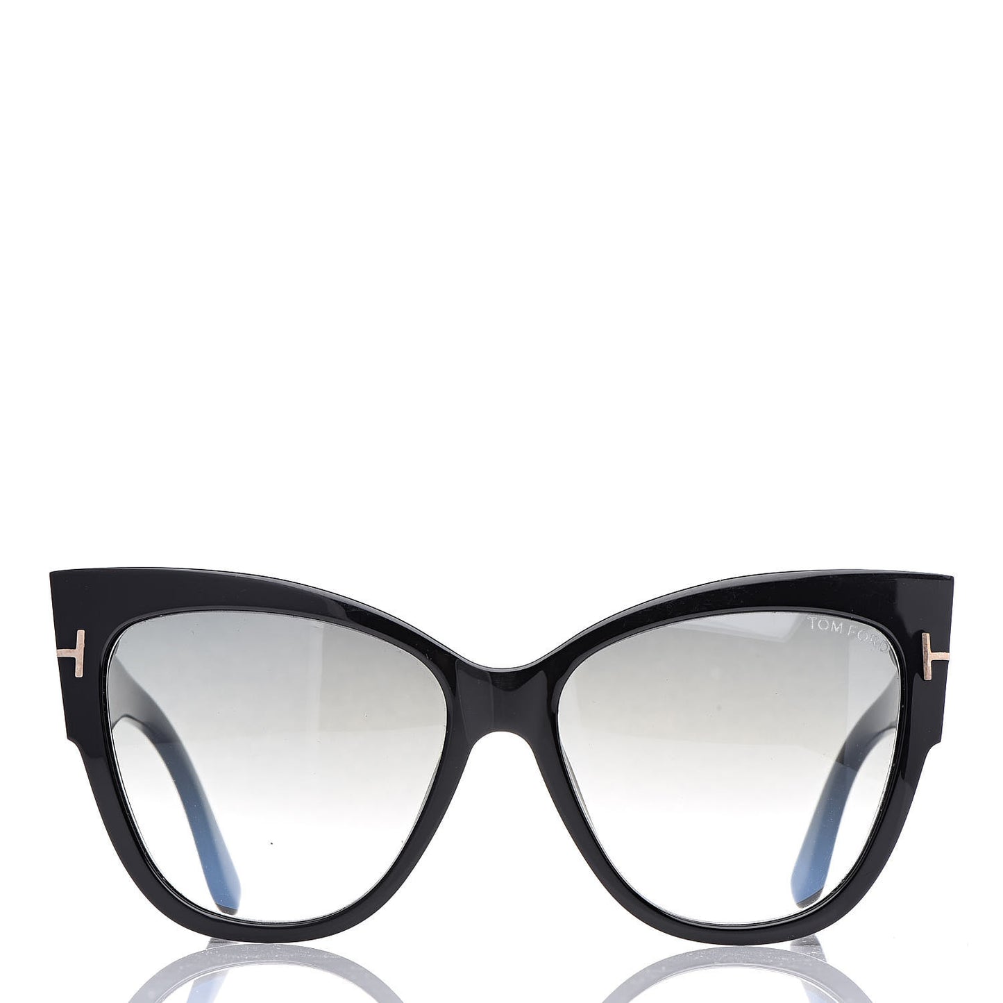 Acetate Anoushka Cat Eye Sunglasses TF371 Black