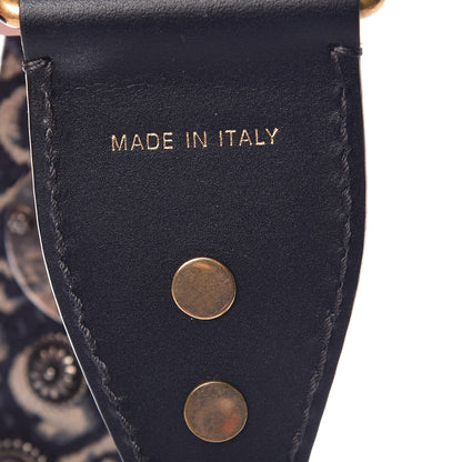 Christian Dior Oblique Studded Shoulder Strap Blue 5 of 7