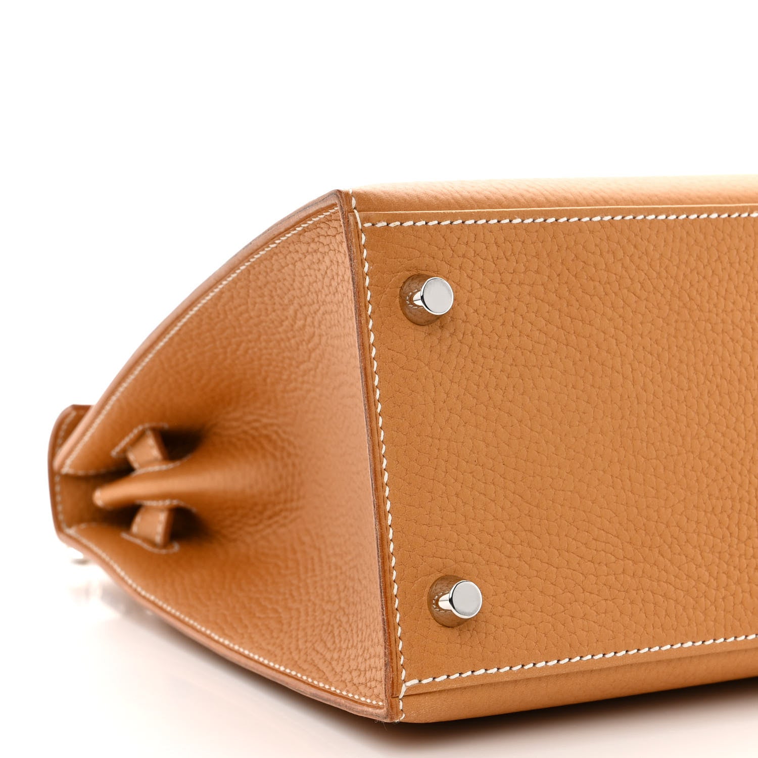 Hermes Vache Naturelle Grainee Kelly Sellier 28 Naturel Sable 9 of 12