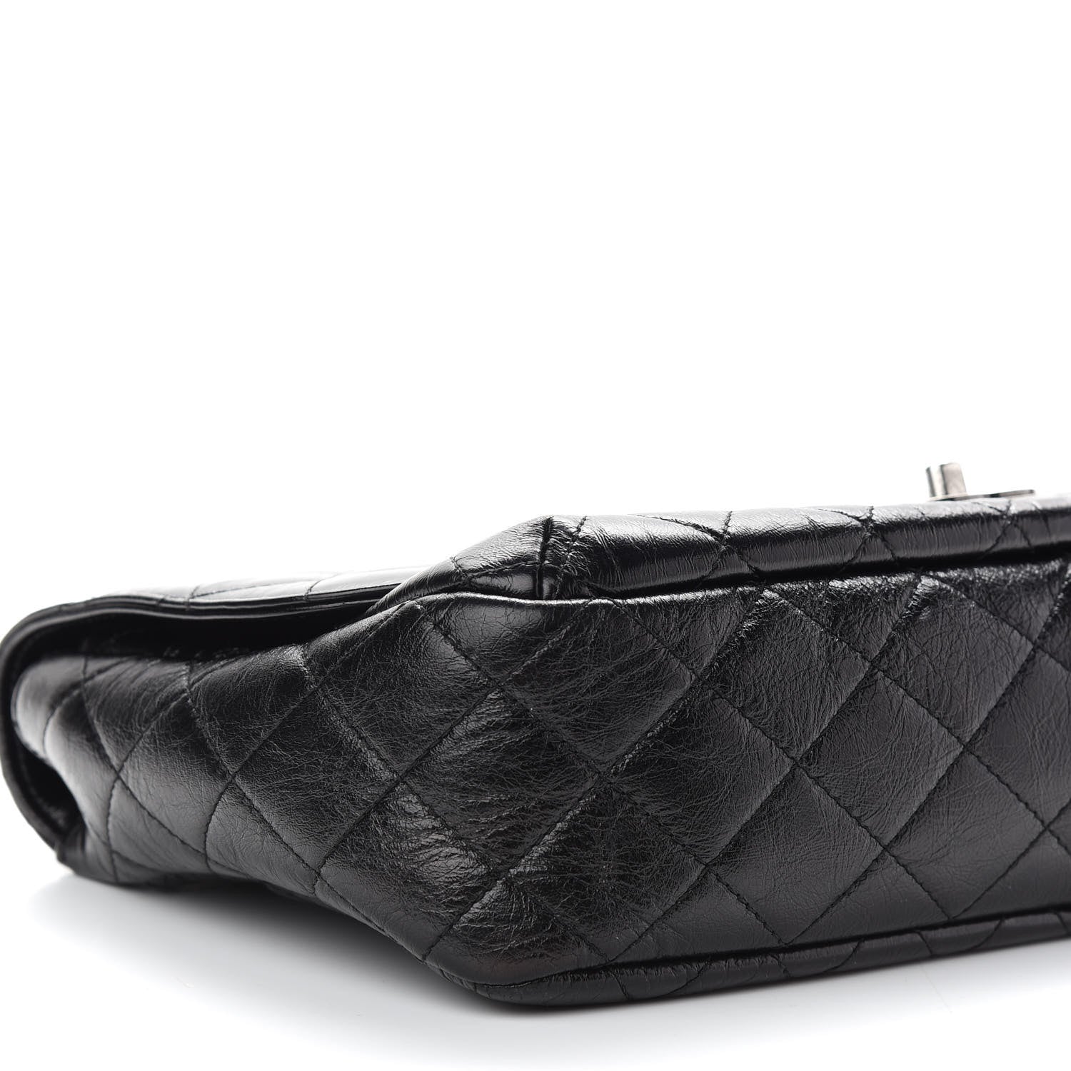 Chanel Shiny Goatskin Quilted Flap Black 8 of 9