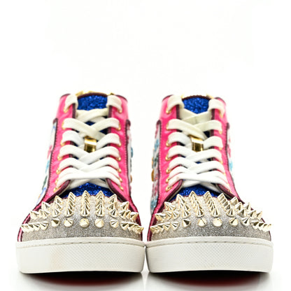 Christian Louboutin Calfskin Louis Spikes Flat Sneakers 38 Multicolor 2 of 16