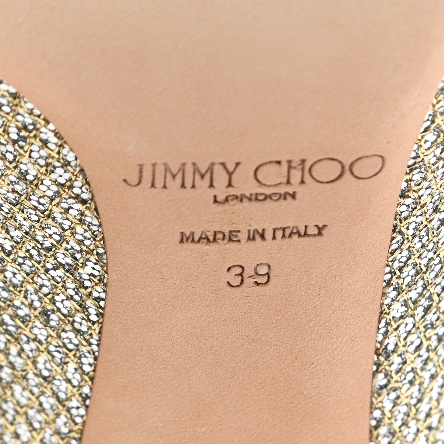 Glitter Fabric Romy Pumps 39 Champagne
