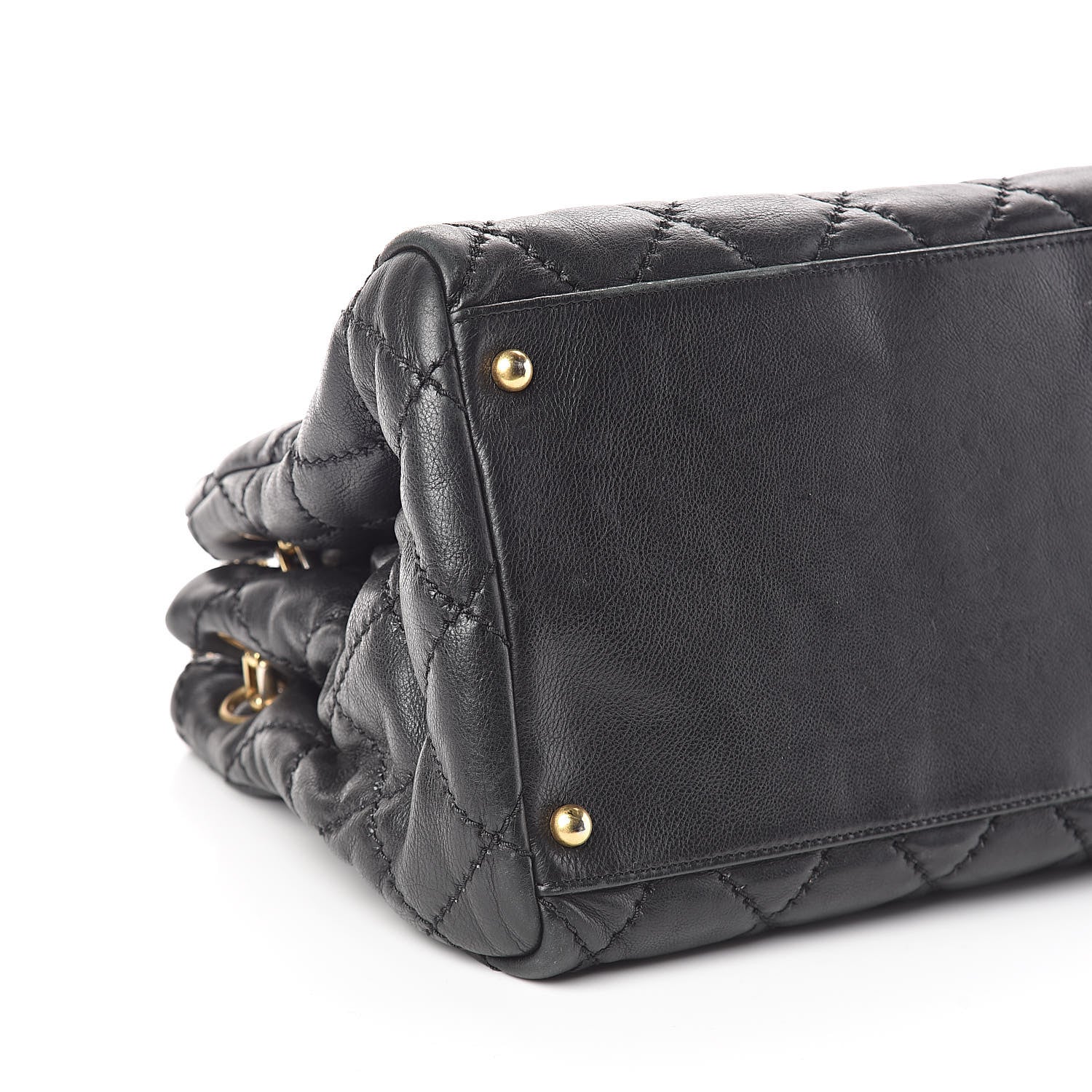 Chanel Calfskin Quilted Large Retro Chain Tote Black 9 of 10