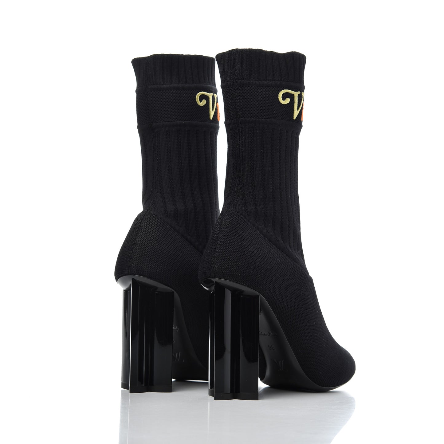 Stretch Fabric New Wave Silhouette Ankle Boots 36 Black