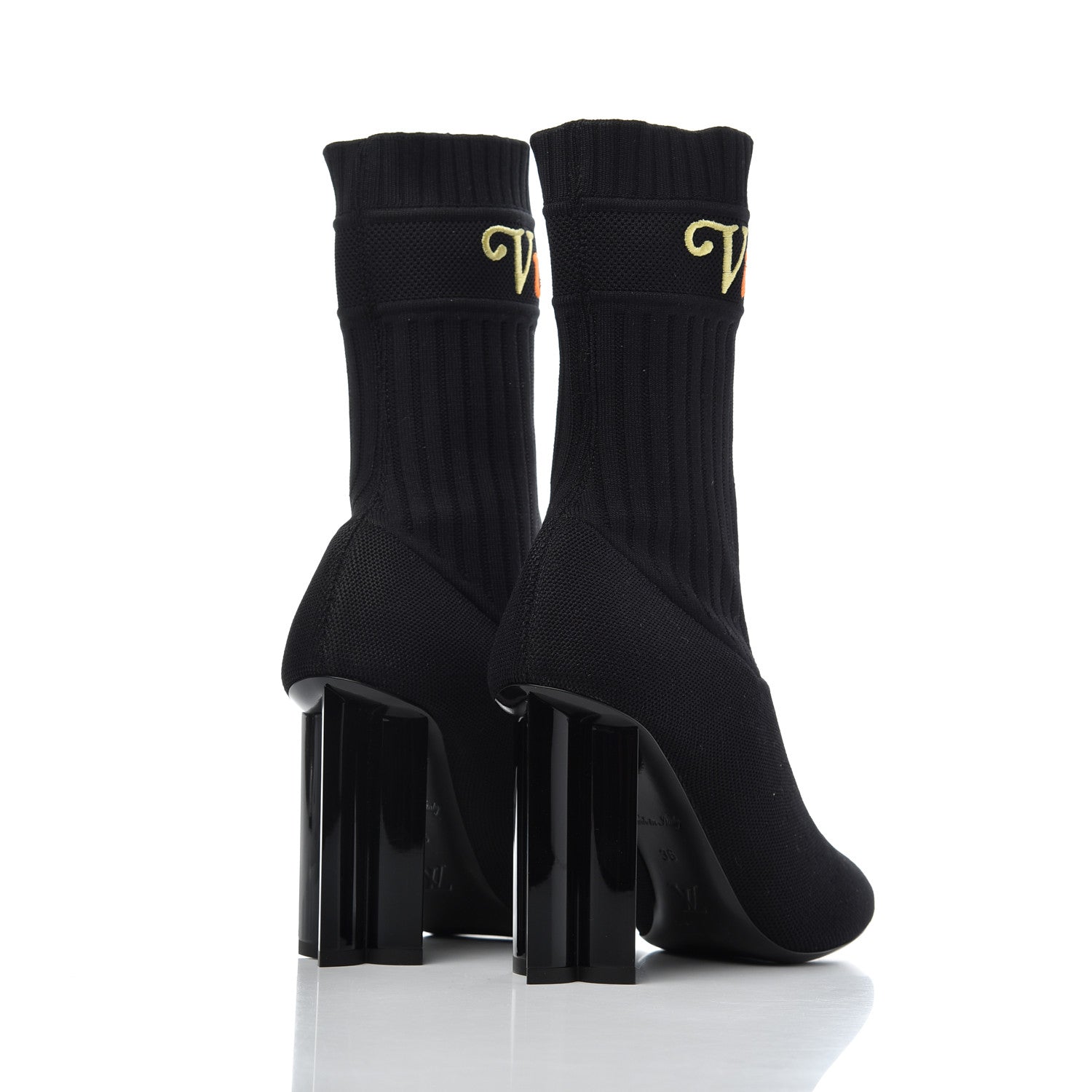 Louis Vuitton Stretch Fabric New Wave Silhouette Ankle Boots 36 Black 4 of 9