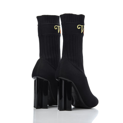 Louis Vuitton Stretch Fabric New Wave Silhouette Ankle Boots 36 Black 4 of 9