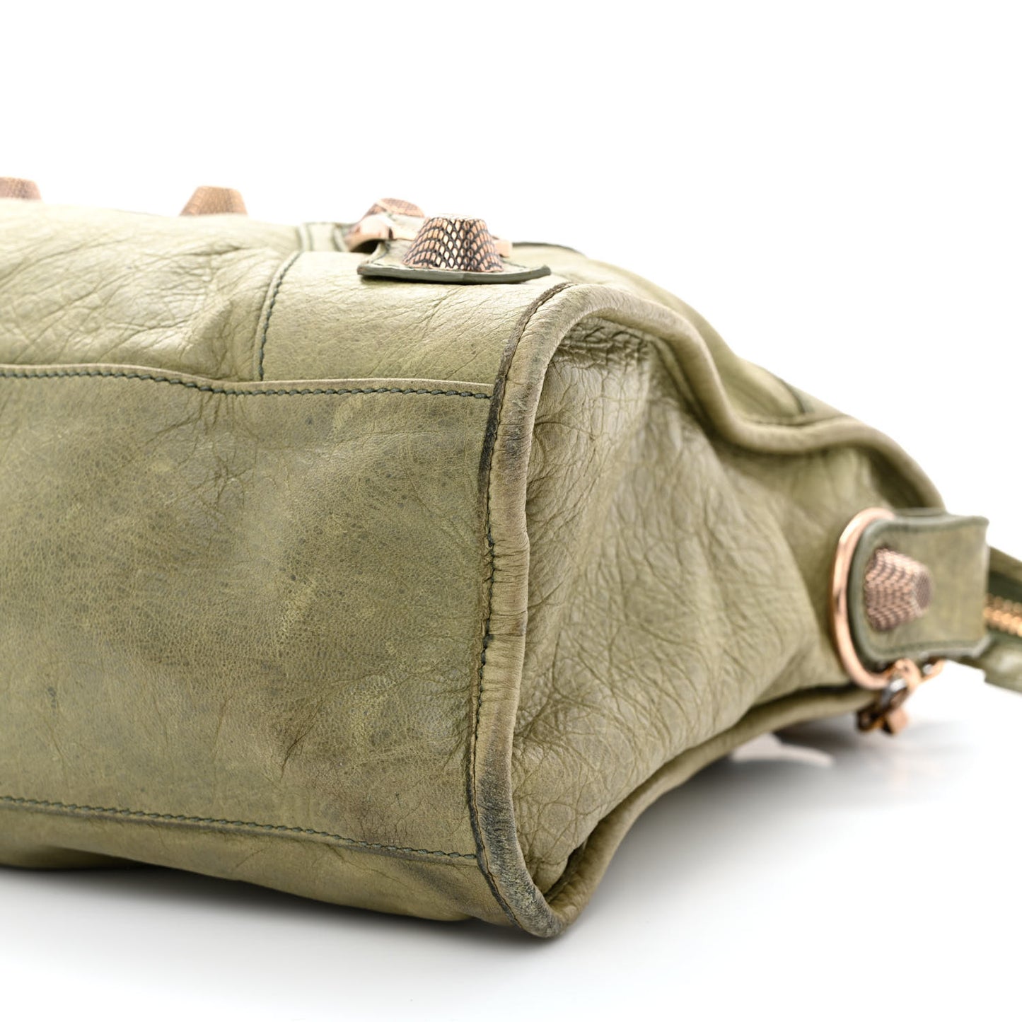 Agneau Giant 21 Rose Gold Hardware City Light Olive