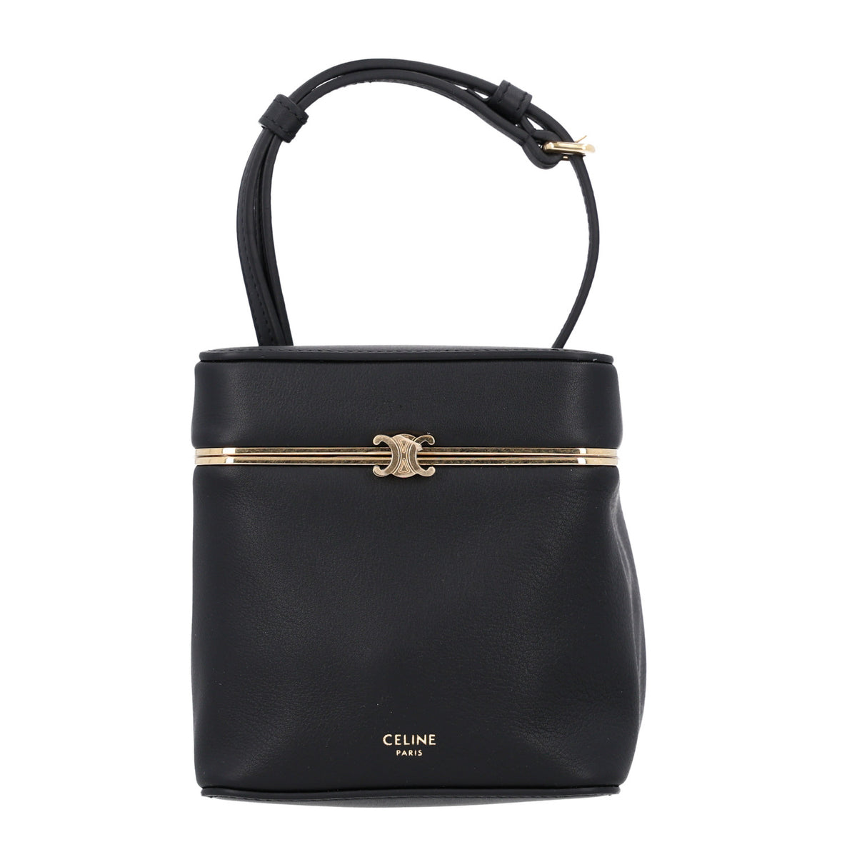 Celine Supple Calfskin Cube Frame Bag Black 1 of 10